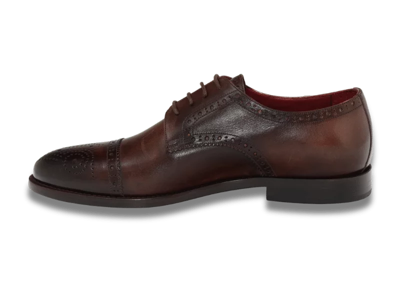 Trust Shoes Men Emin Shoes Lace Up Studded Brown Men's Classic Shoes