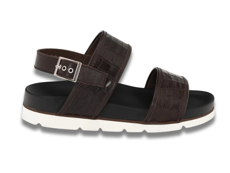 Trust Shoes Men Emin Shoes Men's Buckle Brown Leather Sandals