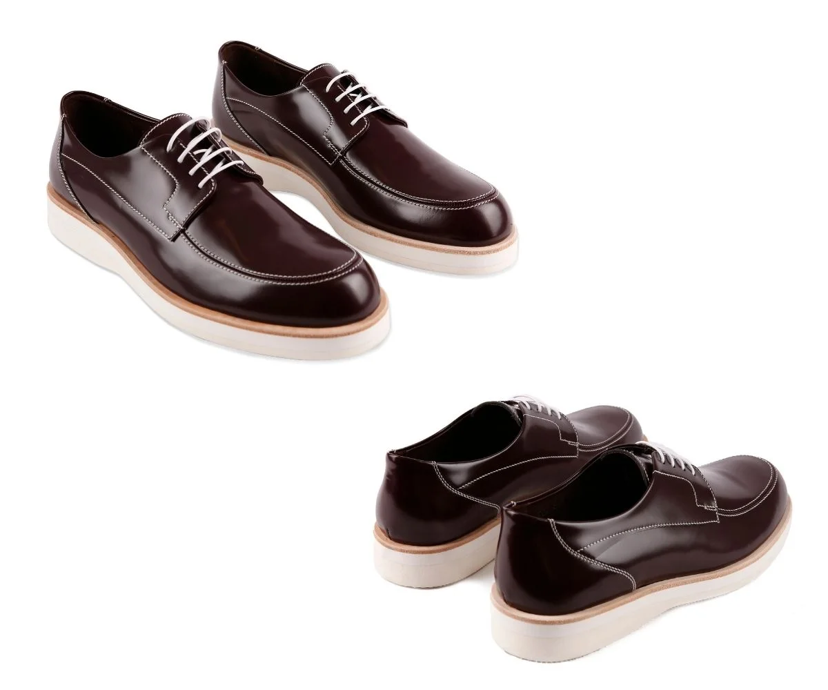 Trust Shoes Men Bağcıklı Bordo Erkek Casual Ayakkabı