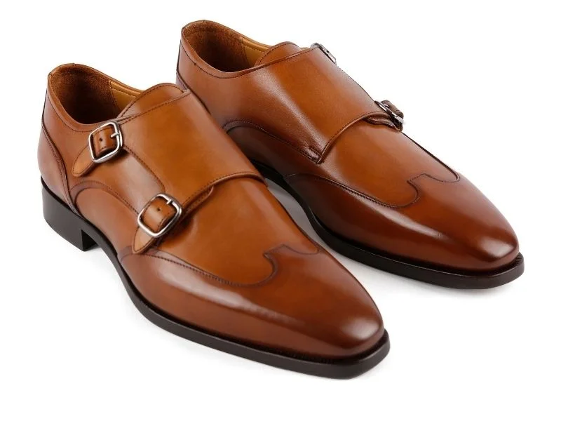 Trust Shoes Men Emin Ayakkabı Çift Tokalı Erkek Klasik Ayakkabı