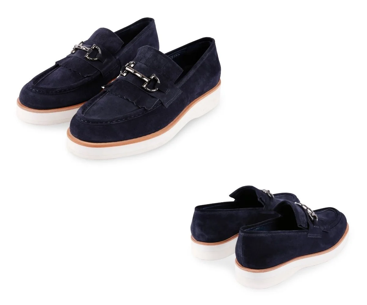 Trust Shoes Men Tokalı Lacivert Erkek Casual Ayakkabı