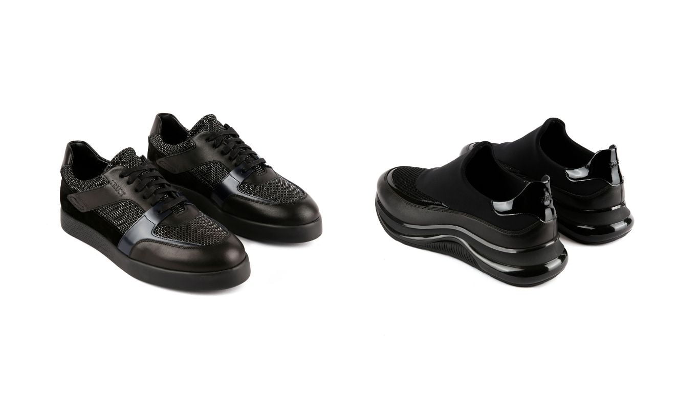 Trust Shoes Men Bağcıklı Erkek Siyah Sneaker Ayakabı