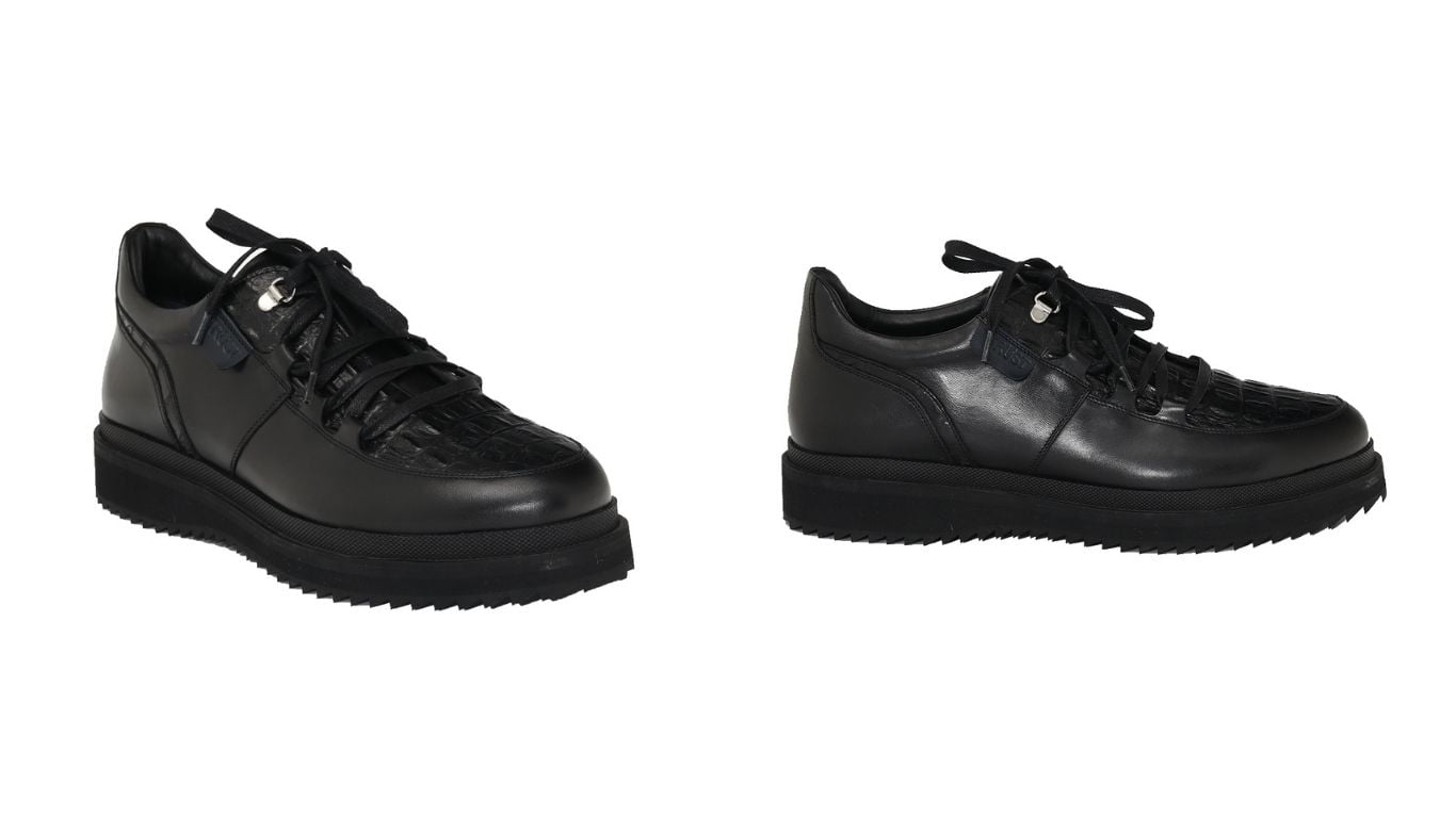 Trust Shoes Men Erkek Siyah Bağcıklı Spor Ayakkabı