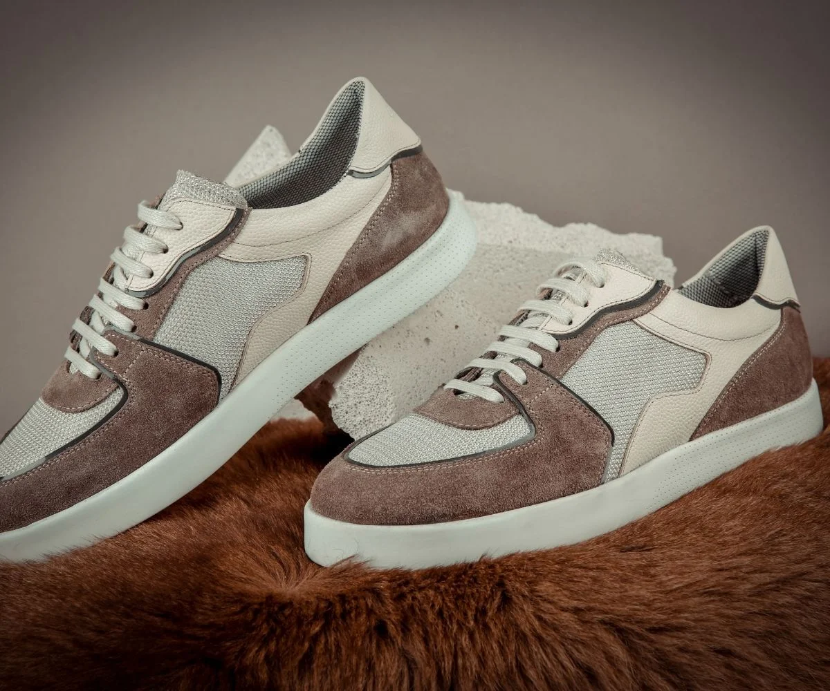 Trust Shoes Men Bağcıklı Bej Erkek Deri Spor Ayakkabı