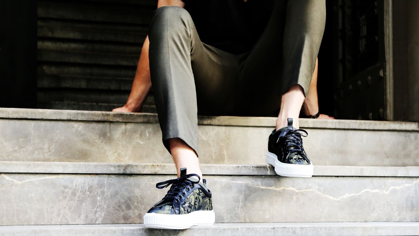 Trust Shoes Men Bağcıklı Desenli Sneakers Erkek Spor Ayakkabı