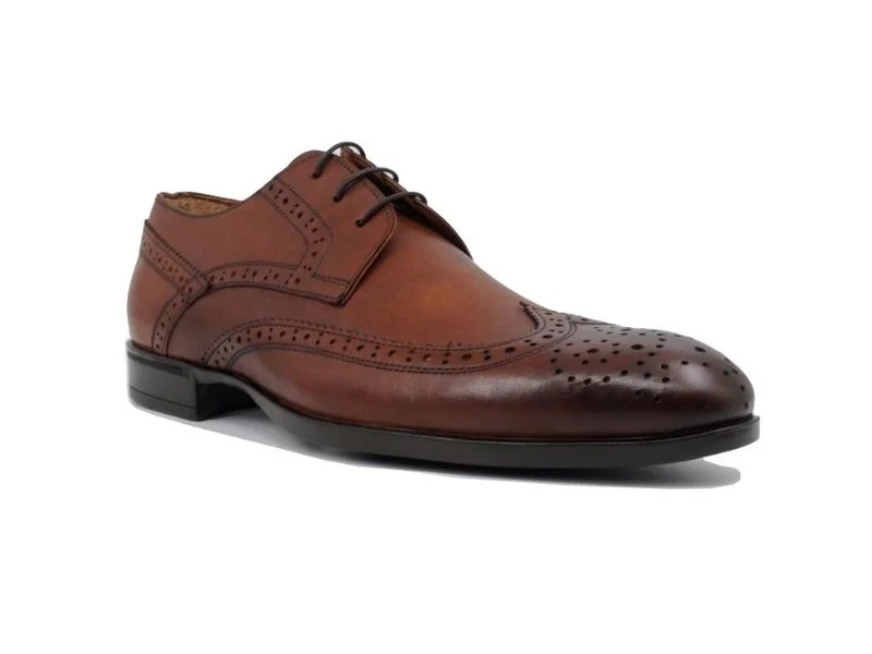 Trust Shoes Men Laced Studded Tan Men's Classic Shoes
