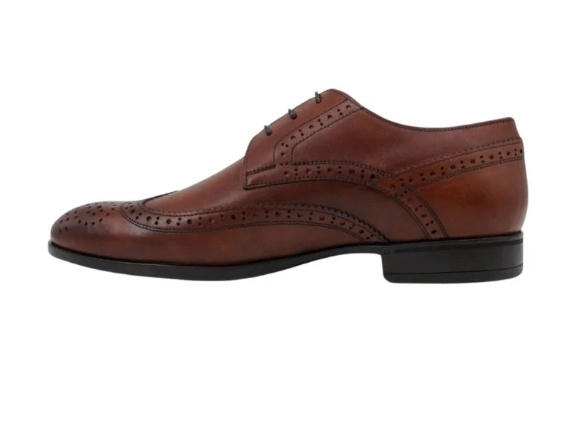 Trust Shoes Men Laced Studded Tan Men's Classic Shoes