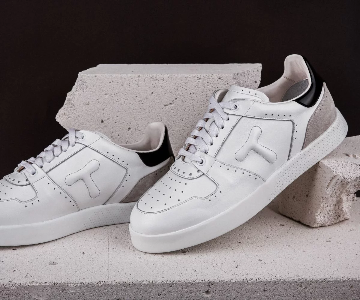 Trust Shoes Men Bağcıklı Beyaz Erkek Deri Spor Ayakkabı