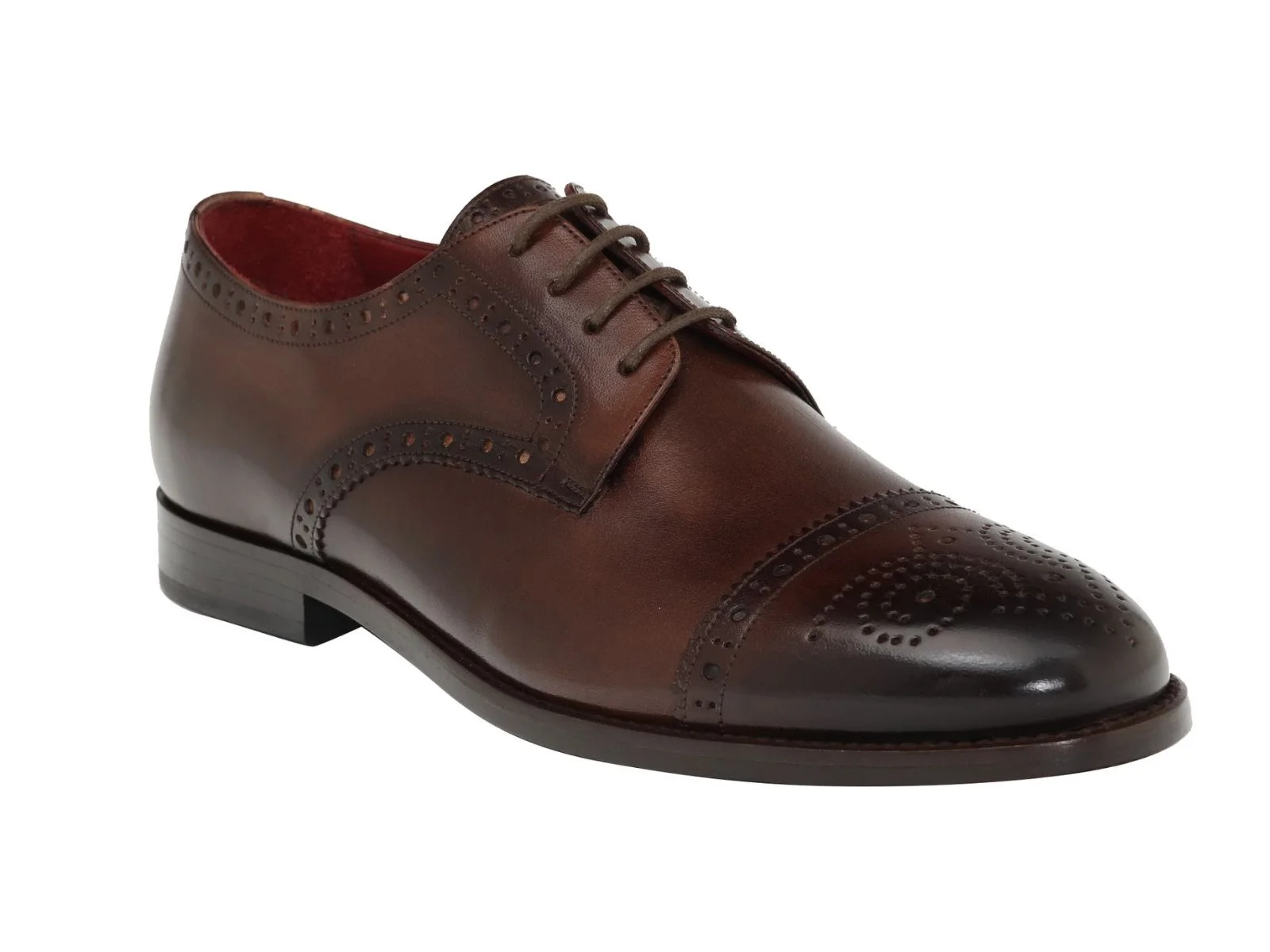 Trust Shoes Men Brown Lace-up Studded Men's Classic Shoes