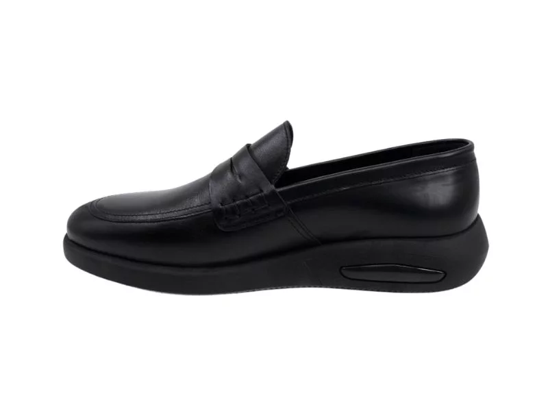 Мужская черная кожаная повседневная обувь Trust Shoes с поясом