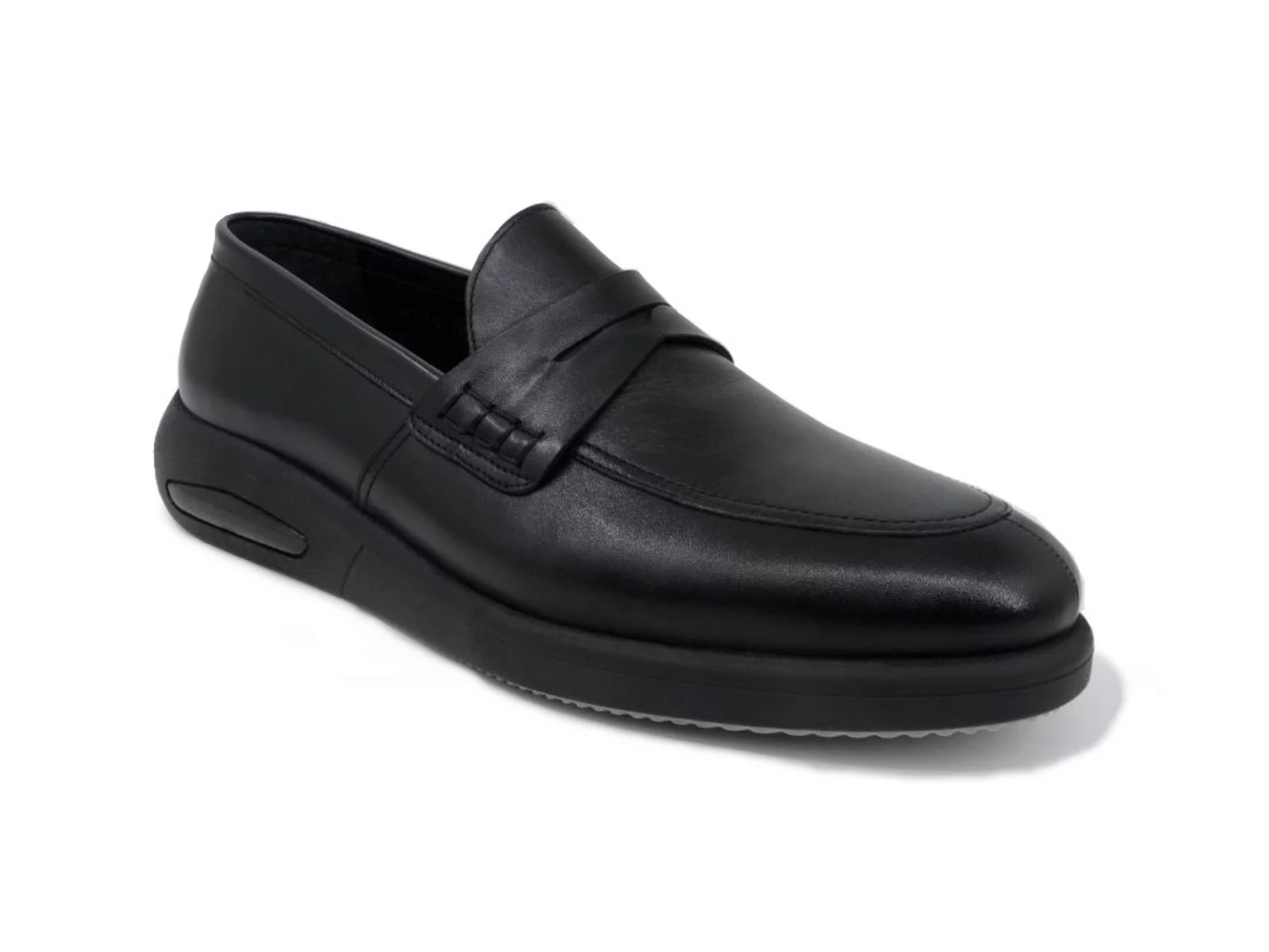 Мужская черная кожаная повседневная обувь Trust Shoes с поясом