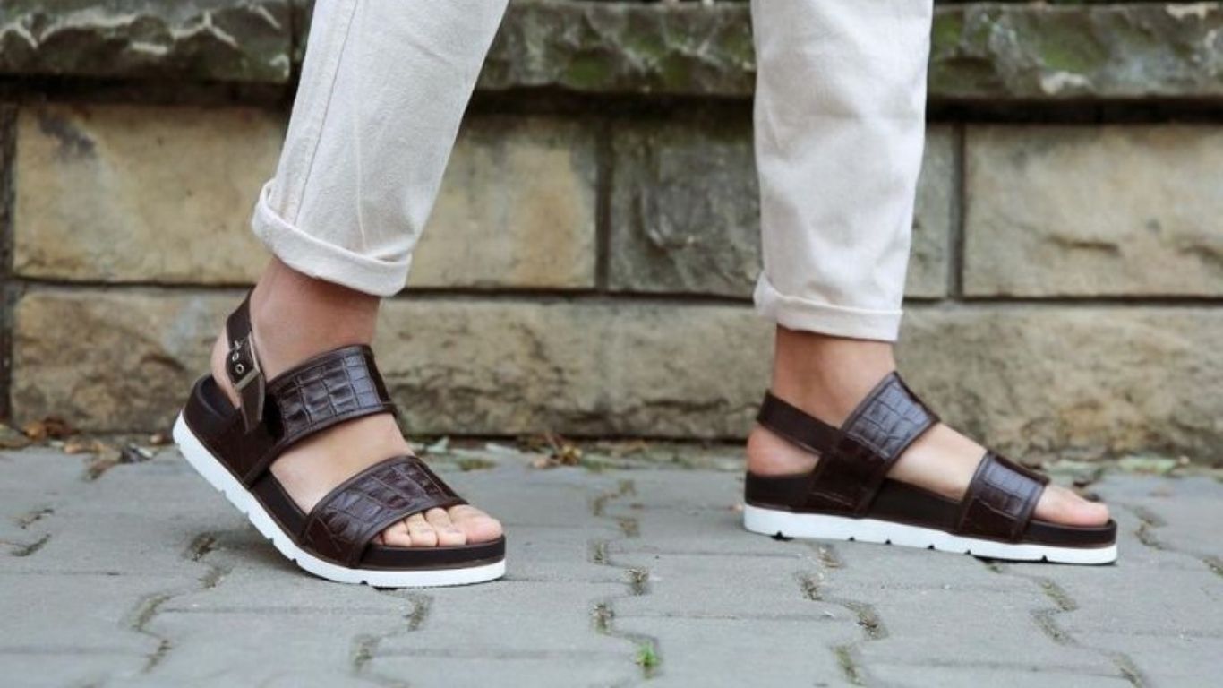 Trust Shoes Men Kahverengi Erkek Deri Sandalet