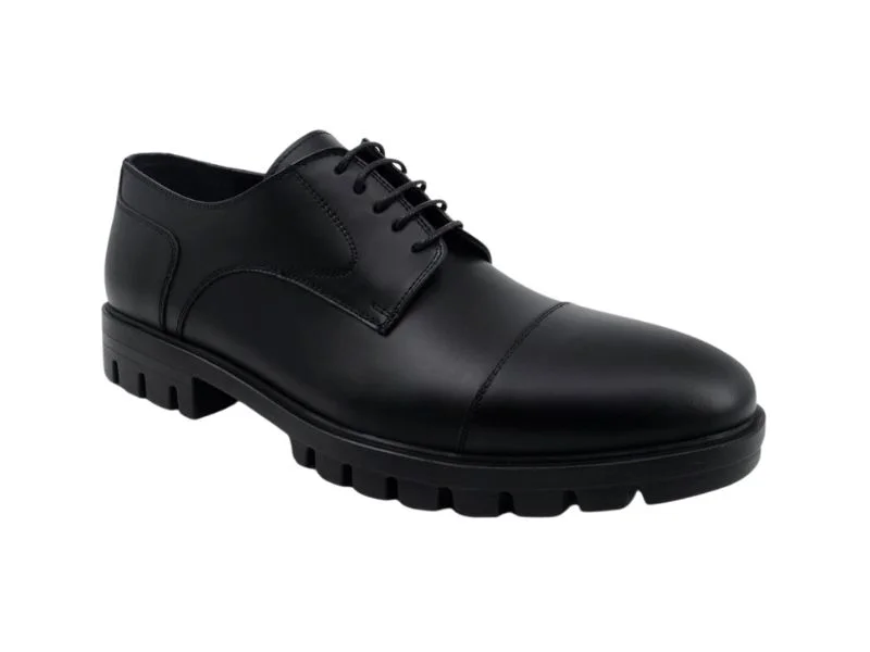 Trust Shoes Мужская черная мужская повседневная обувь на шнуровке