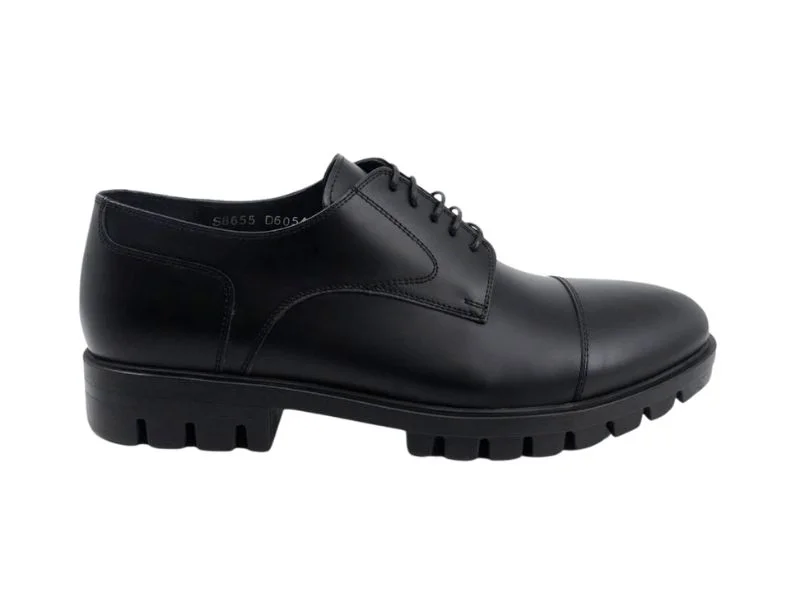 Trust Shoes Мужская черная мужская повседневная обувь на шнуровке