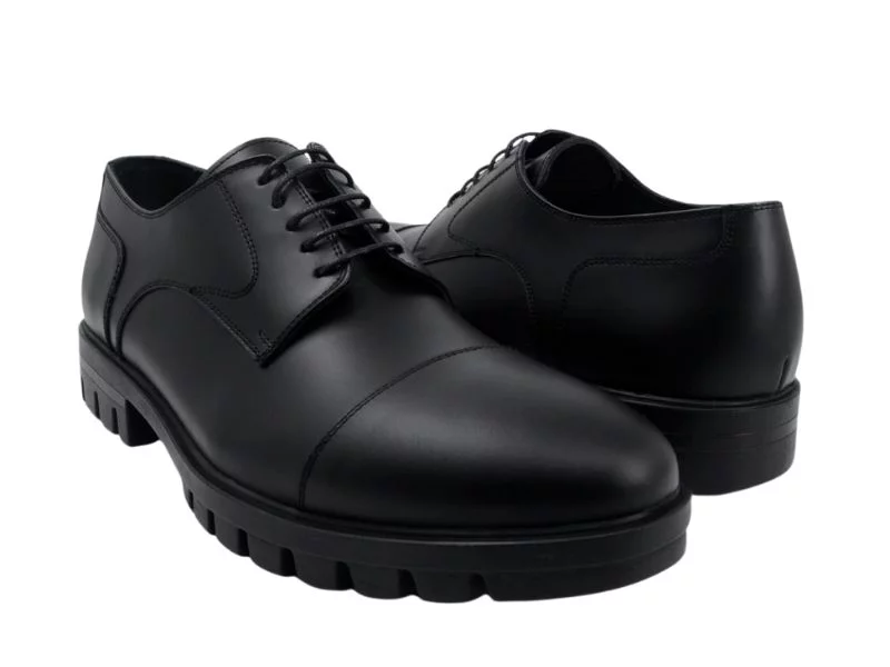 Trust Shoes Мужская черная мужская повседневная обувь на шнуровке
