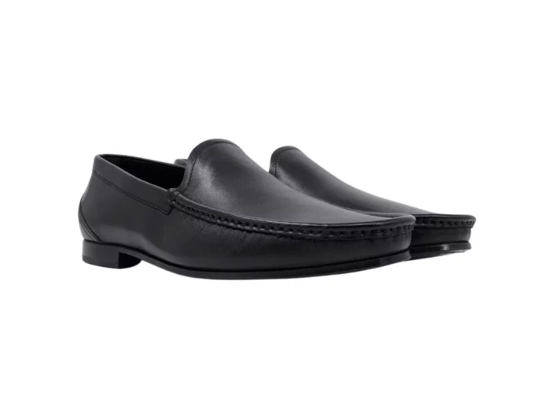Trust Shoes Мужская черная кожаная повседневная обувь