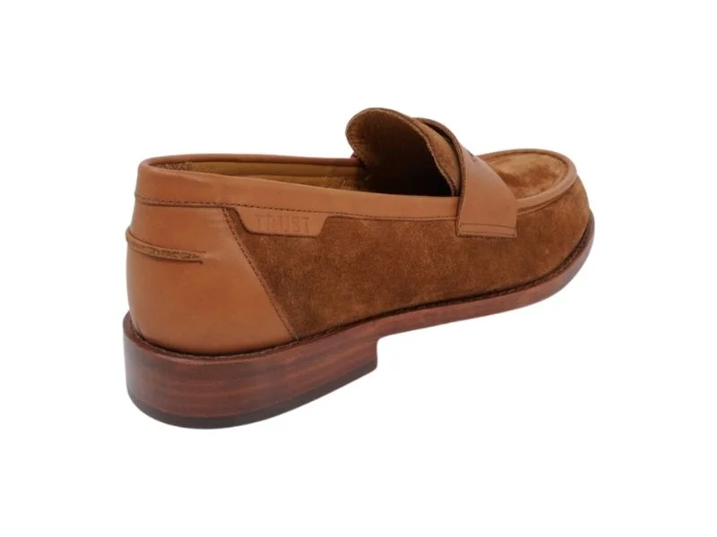 Trust Shoes Мужская коричневая мужская повседневная обувь с поясом