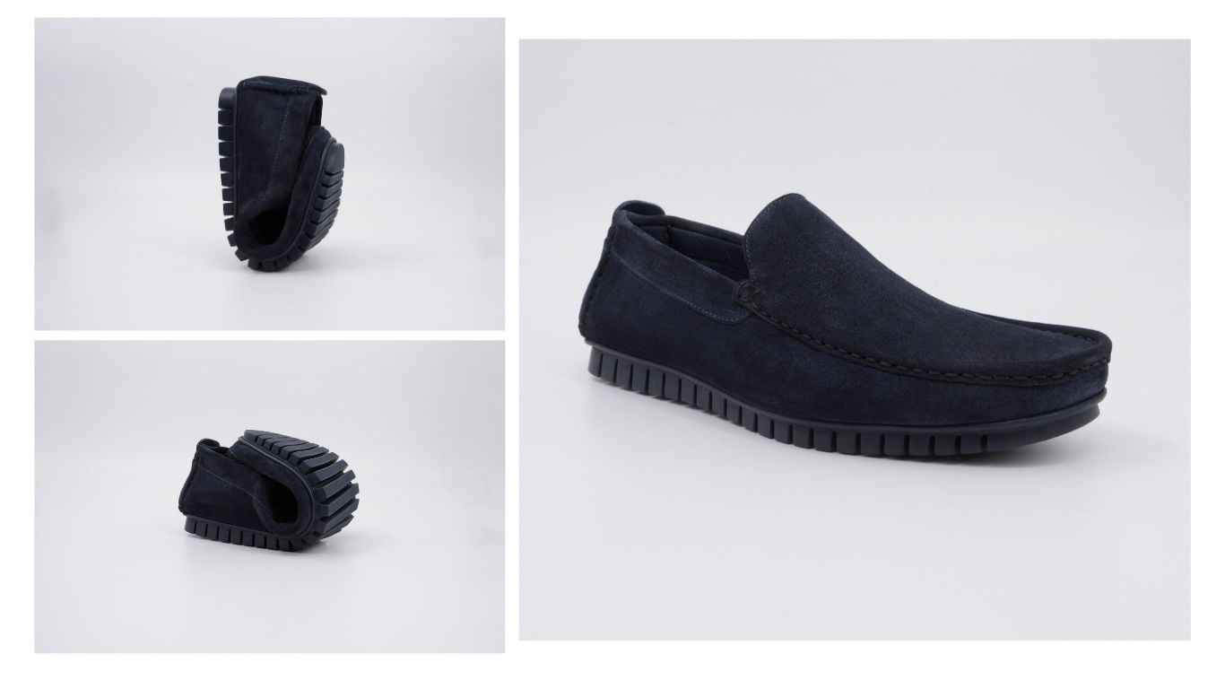 Trust Shoes Men Lacivert Yarma Suet Yazlık Erkek Casual Ayakkabı