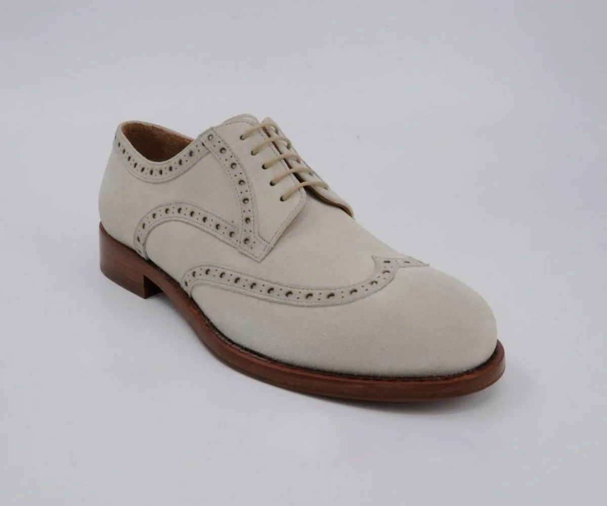 Trust Shoes Men Bağcıklı Bej Suet Erkek Casual Ayakkabı