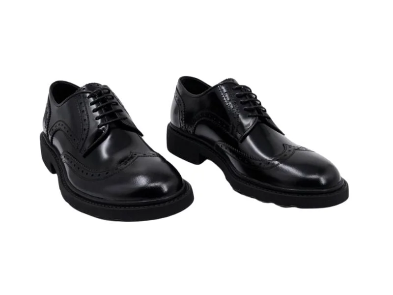Trust Shoes Мужская черная мужская кожаная повседневная обувь на шнуровке с шипами