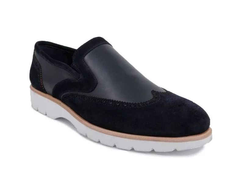 Trust Shoes Мужская темно-синяя замшевая мужская повседневная обувь с шипами Trust Shoes Мужская темно-синяя замшевая мужская повседневная обувь с шипами