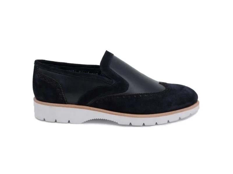 Trust Shoes Мужская темно-синяя замшевая мужская повседневная обувь с шипами