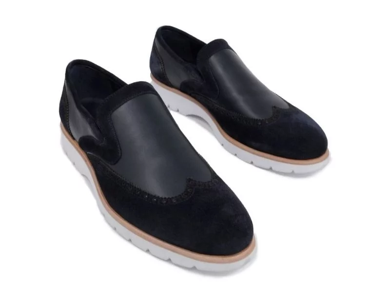 Trust Shoes Мужская темно-синяя замшевая мужская повседневная обувь с шипами