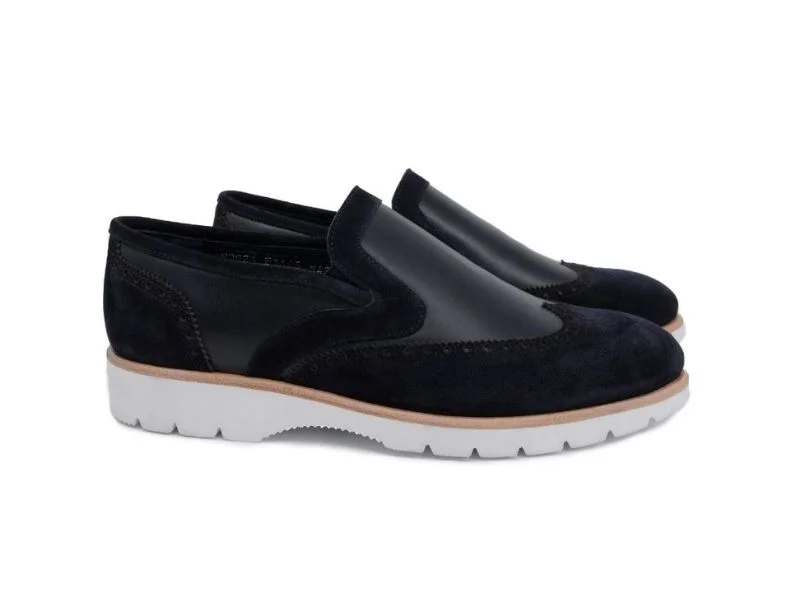 Trust Shoes Мужская темно-синяя замшевая мужская повседневная обувь с шипами