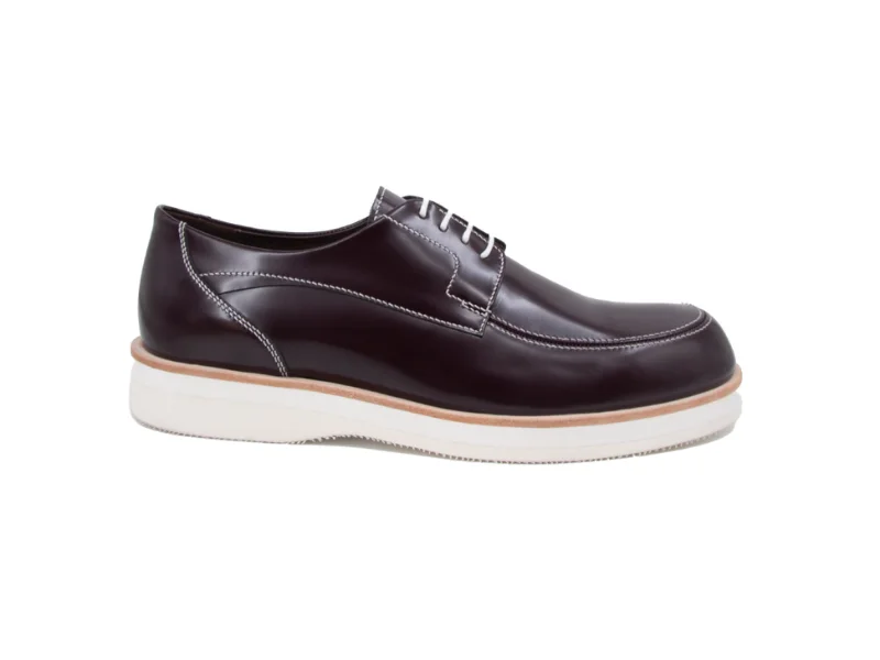 Trust Shoes Мужская бордовая мужская кожаная повседневная обувь на шнуровке