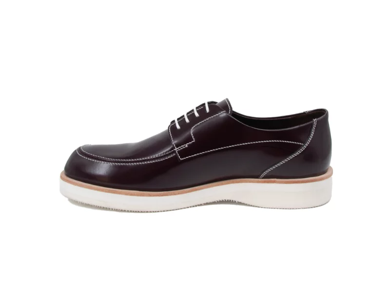 Trust Shoes Мужская бордовая мужская кожаная повседневная обувь на шнуровке