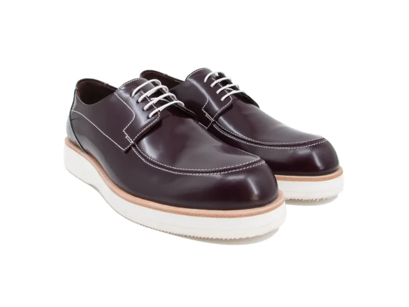 Trust Shoes Мужская бордовая мужская кожаная повседневная обувь на шнуровке