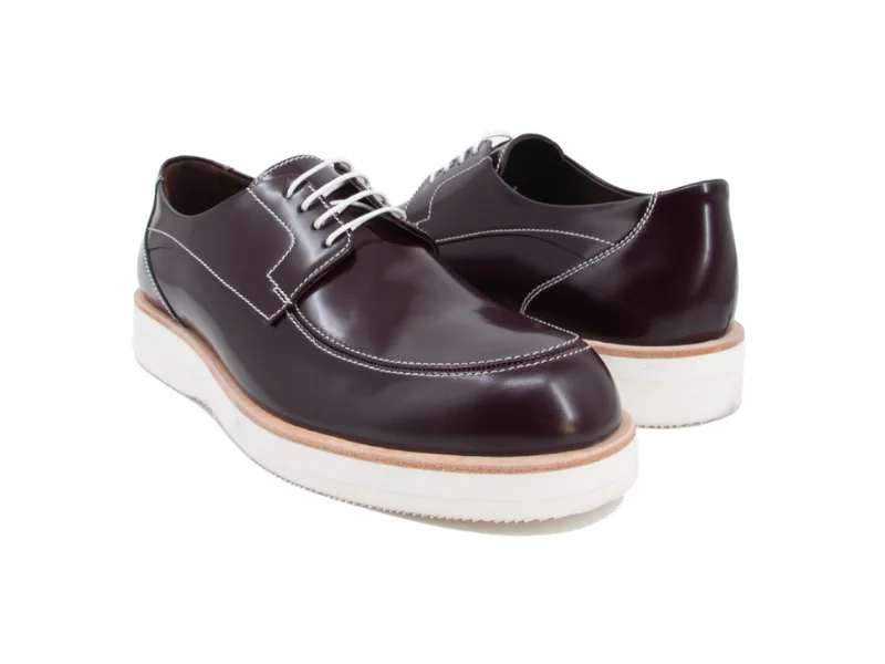 Trust Shoes Мужская бордовая мужская кожаная повседневная обувь на шнуровке