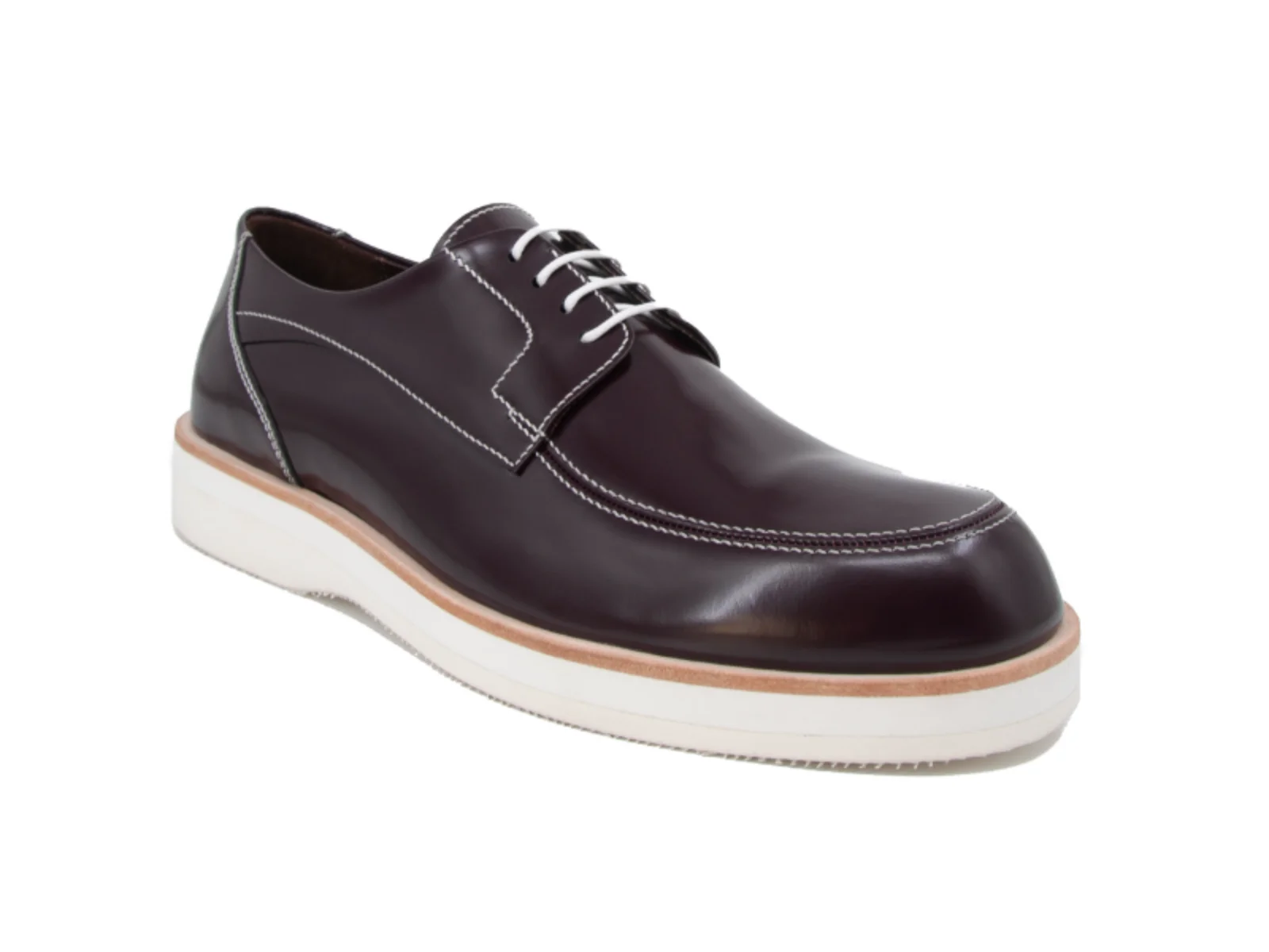 Trust Shoes Мужская бордовая мужская кожаная повседневная обувь на шнуровке