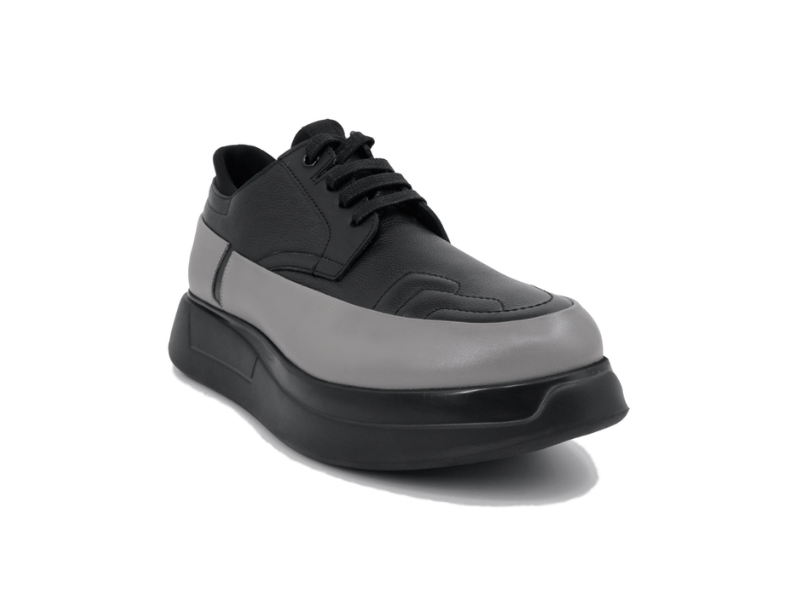 Trust Shoes Men Bağcıklı Siyah Erkek Deri Spor Ayakkabı