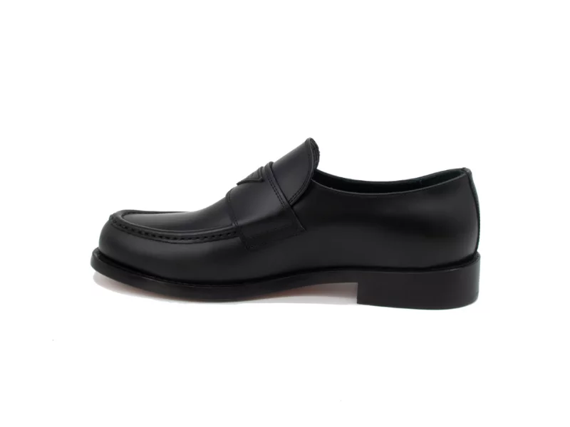 Trust Shoes Men Laceless Belted Black Men's Leather Shoes