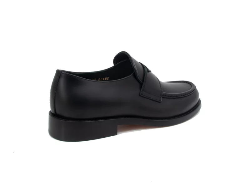 Trust Shoes Men Laceless Belted Black Men's Leather Shoes