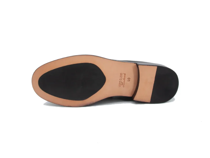 Trust Shoes Men Laceless Belted Black Men's Leather Shoes