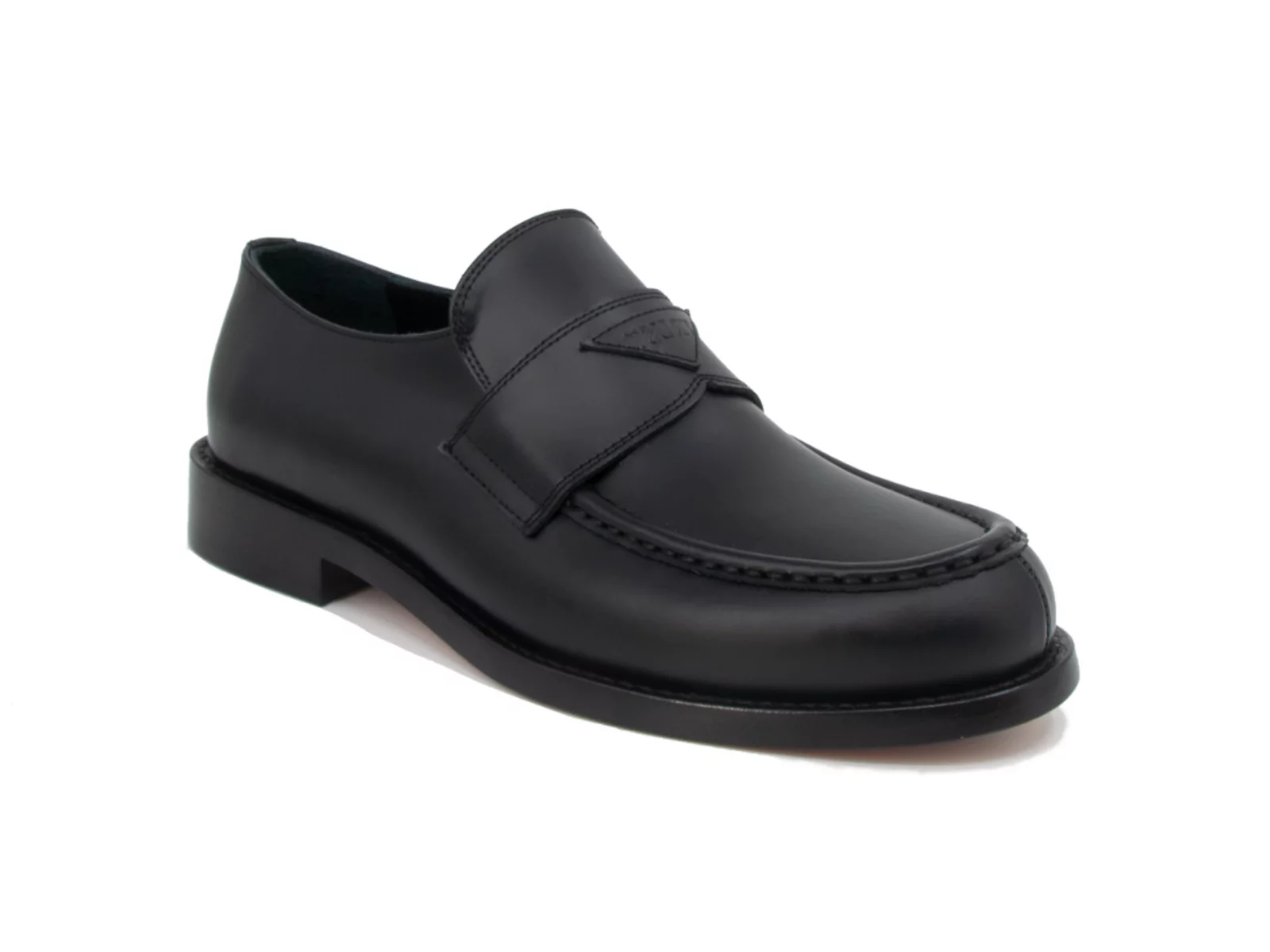 Trust Shoes Men Laceless Belted Black Men's Leather Shoes
