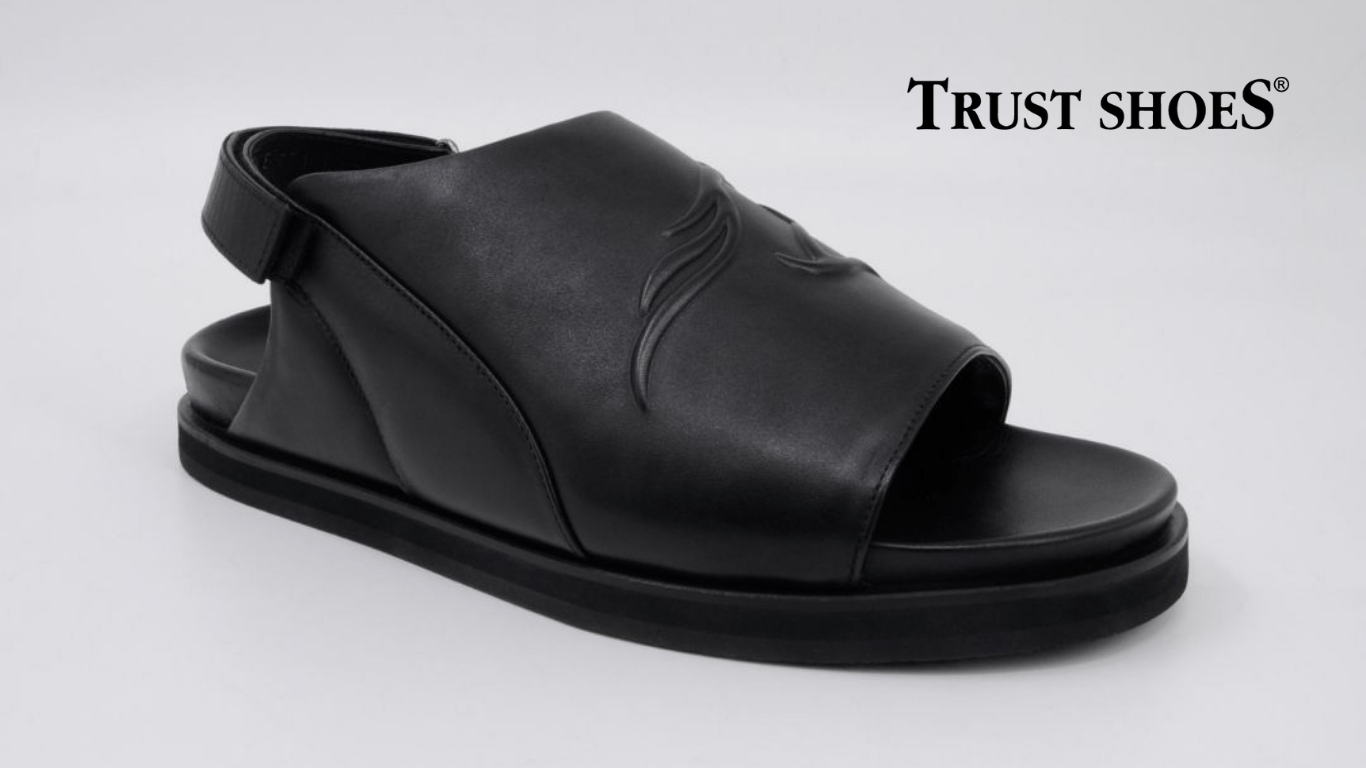 Trust Shoes Men Erkek Atkılı Deri Sandalet
