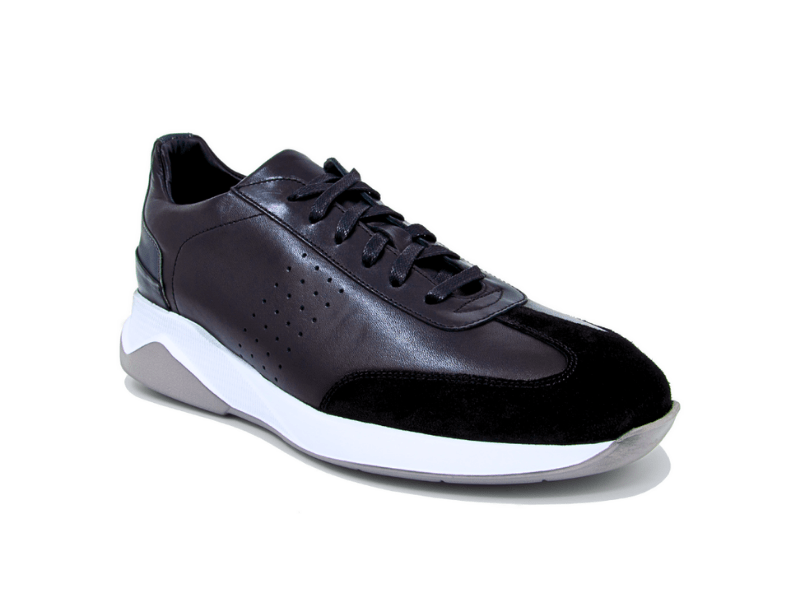 Trust Shoes Men Bağcıklı Siyah Erkek Deri Spor Ayakkabı