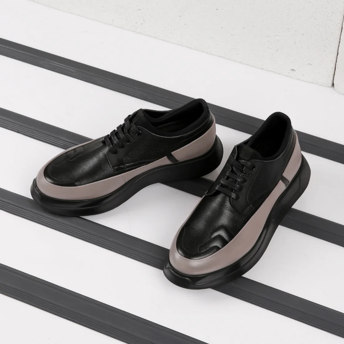 Trust Shoes Men Lace-up Black Men's Leather Sports Shoes Trust Shoes Men Lace-up Black Men's Leather Sports Shoes