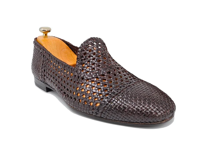 Trust Shoes Men Brown Knit Men's Summer Classic Shoes