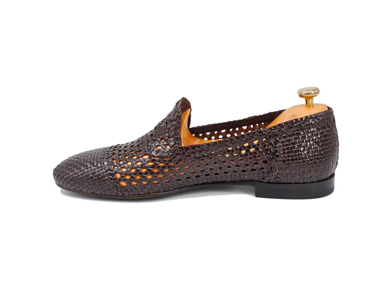 Trust Shoes Men Brown Knit Men's Summer Classic Shoes