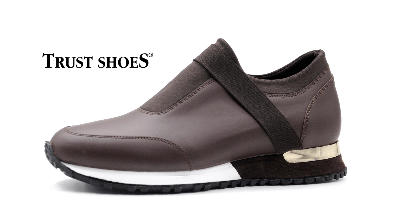 Trust Shoes Men Bağcıklı Taba Erkek Likralı Erkek Deri Spor Ayakkabı