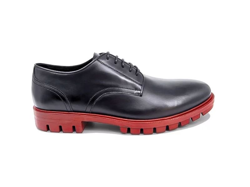 Trust Shoes Мужская черная мужская кожаная повседневная обувь на шнуровке
