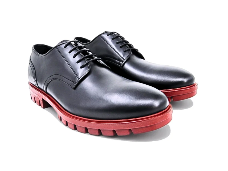 Trust Shoes Мужская черная мужская кожаная повседневная обувь на шнуровке