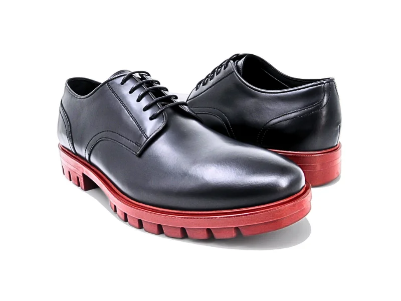Trust Shoes Мужская черная мужская кожаная повседневная обувь на шнуровке