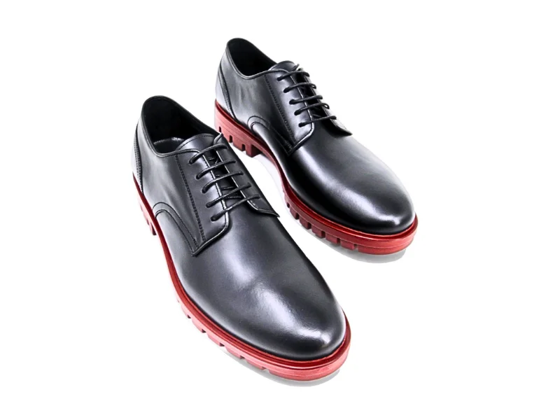 Trust Shoes Мужская черная мужская кожаная повседневная обувь на шнуровке