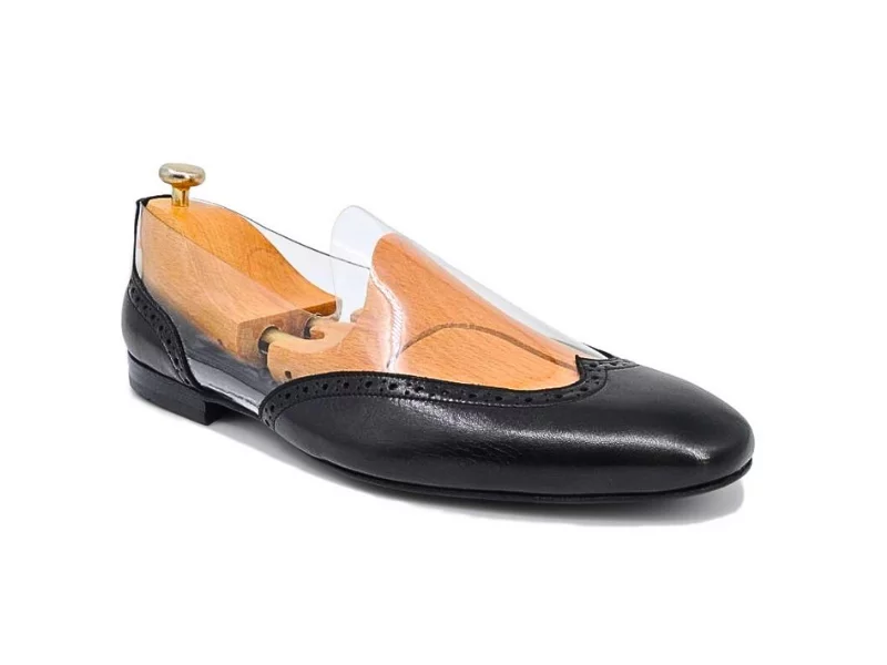 Trust Shoes Men Black Leather Transparent Men's Summer Classic Shoes