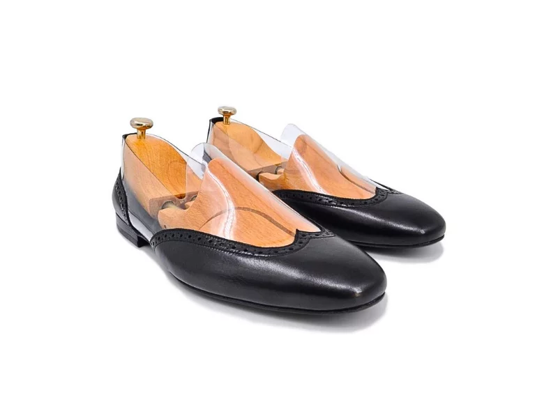 Trust Shoes Men Black Leather Transparent Men's Summer Classic Shoes